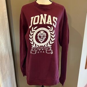 Jonas Brothers Red Crewneck Official Concert Merch 2021 Tour, Size XL